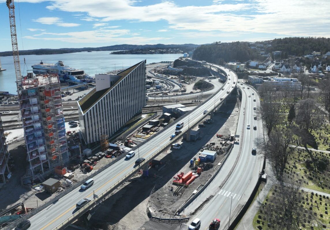 Overvåking av grunnvann og spuntvegger for bygging av ny E18/E39 gjennom Kristiansand.